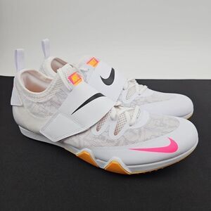 Nike Pole Vault Elite Spikes Men's Size‎ 11 Shoes White Track & Field AA1204-101